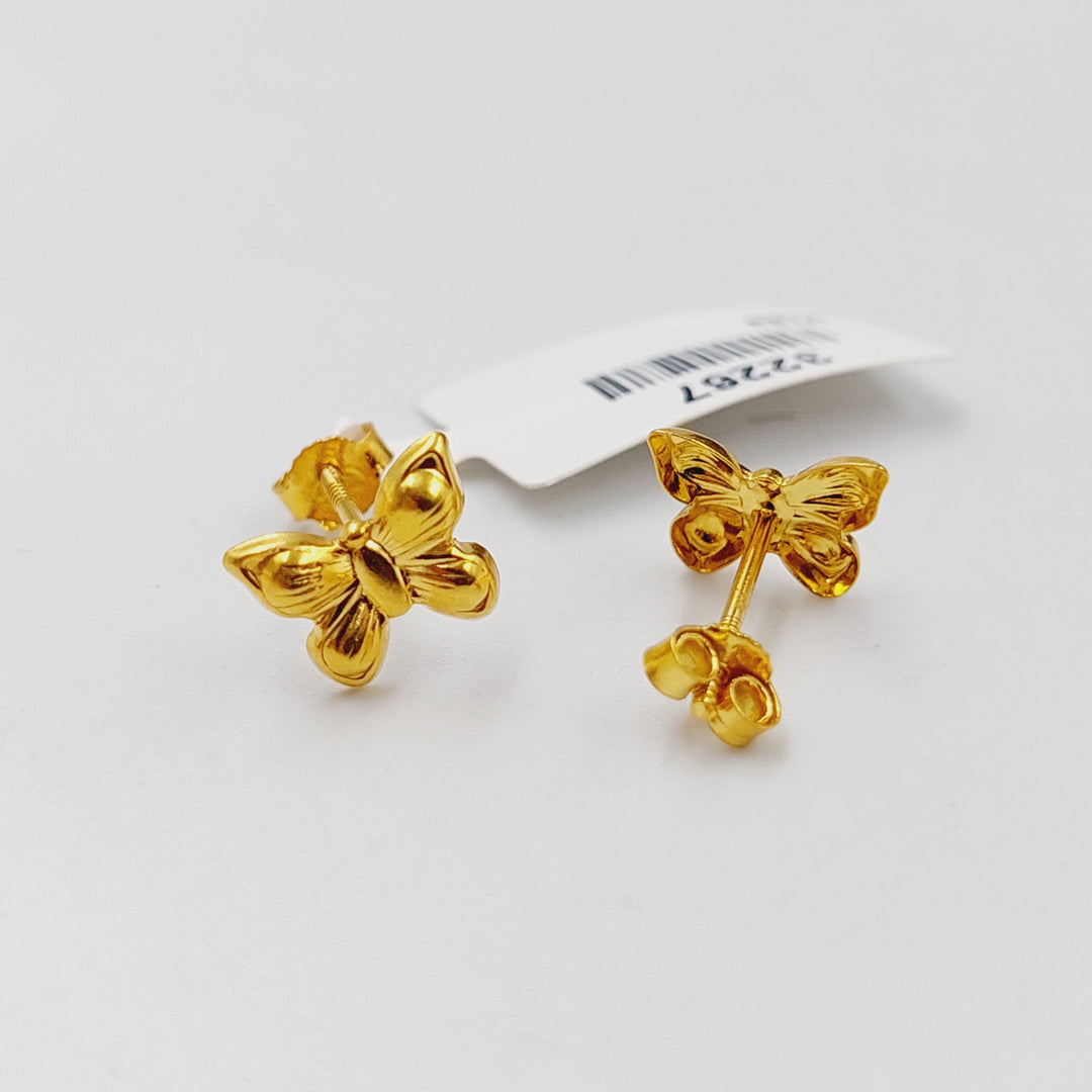 18K Gold Children's Screw Earrings by Saeed Jewelry - Image 4