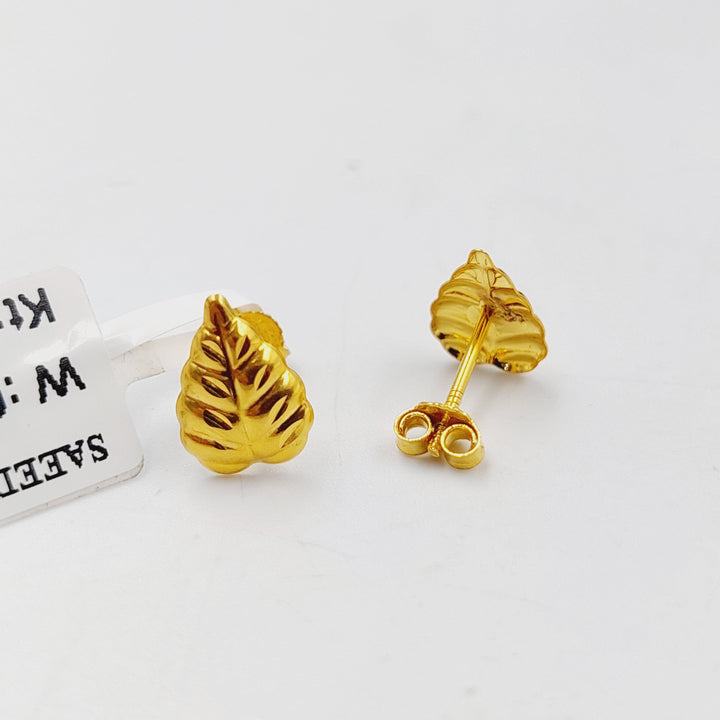 18K Gold Children's Screw Earrings by Saeed Jewelry - Image 5