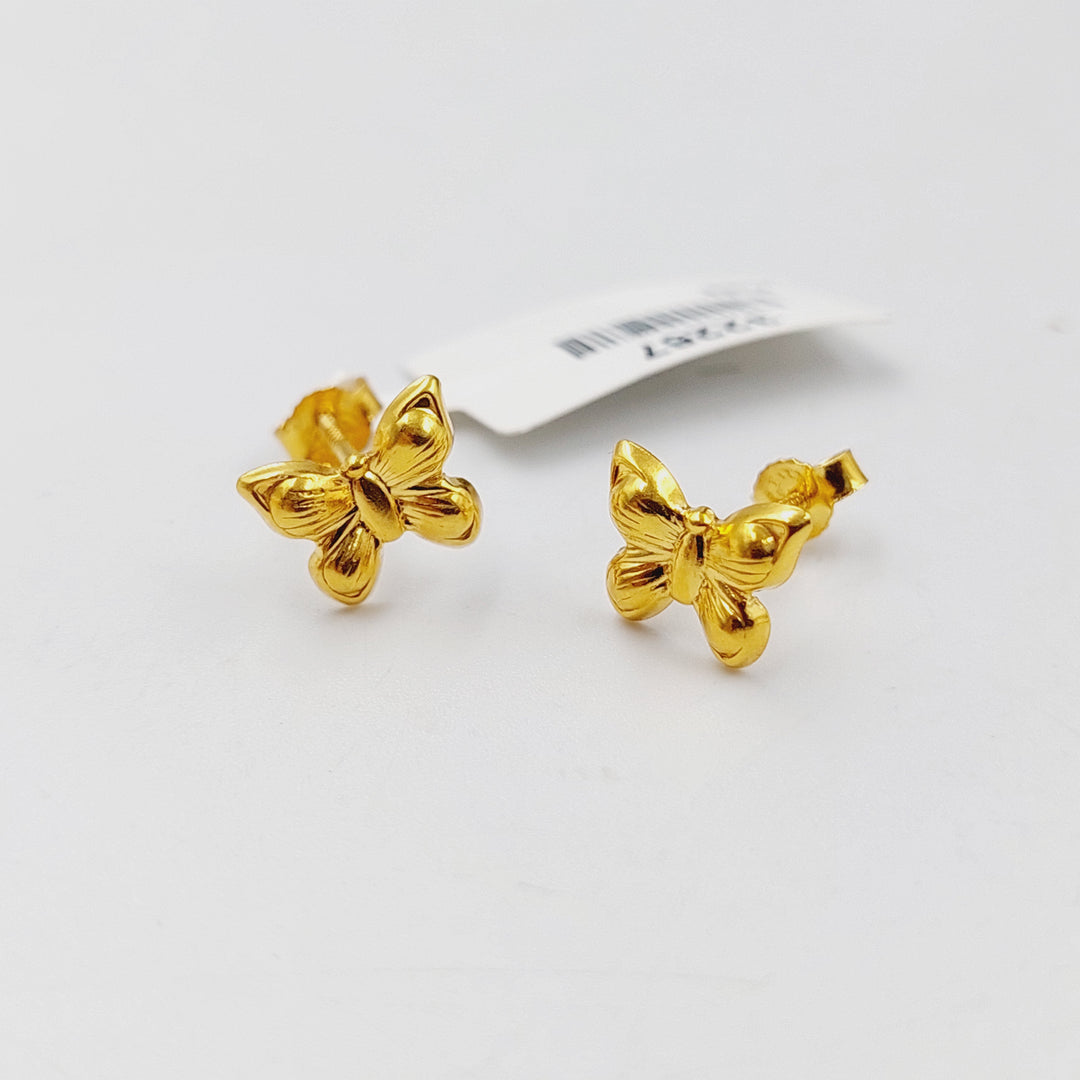 18K Gold Children's Screw Earrings by Saeed Jewelry - Image 1