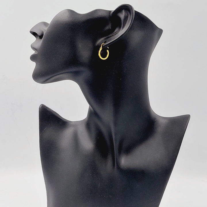 18K Gold Children's Hoop Earrings by Saeed Jewelry - Image 2