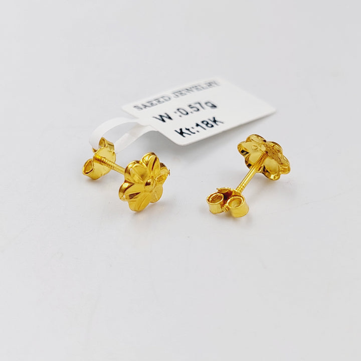 18K Gold Children's Screw Earrings by Saeed Jewelry - Image 1