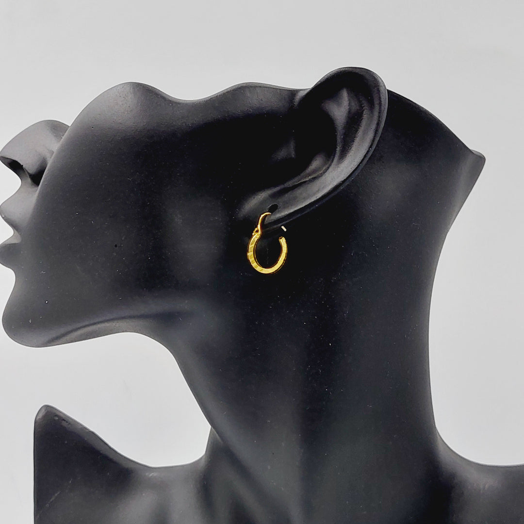 18K Gold Children's Hoop Earrings by Saeed Jewelry - Image 3