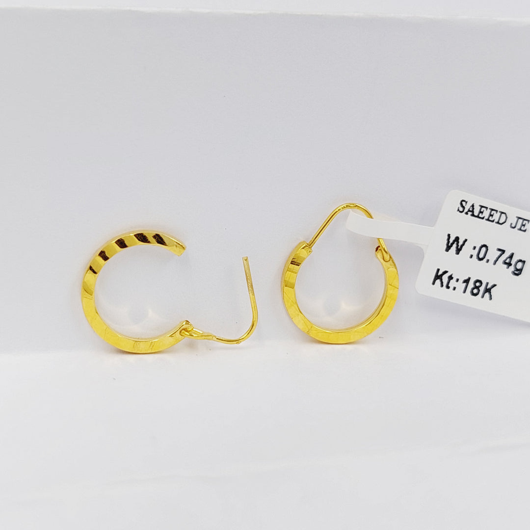 18K Gold Children's Hoop Earrings by Saeed Jewelry - Image 4