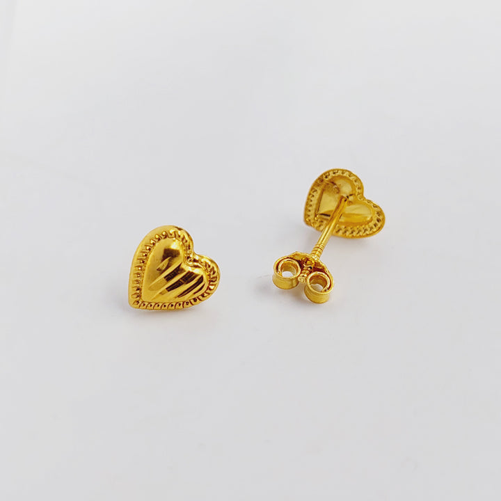 18K Gold Children's Screw Earrings by Saeed Jewelry - Image 2