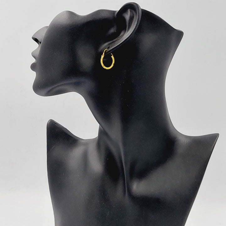 18K Gold Children's Hoop Earrings by Saeed Jewelry - Image 3