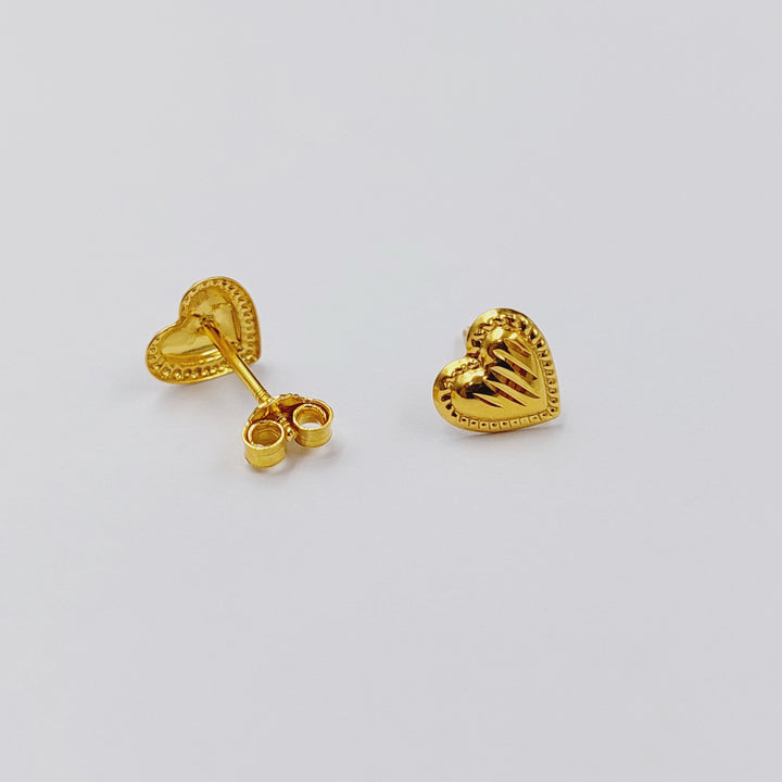 18K Gold Children's Screw Earrings by Saeed Jewelry - Image 1