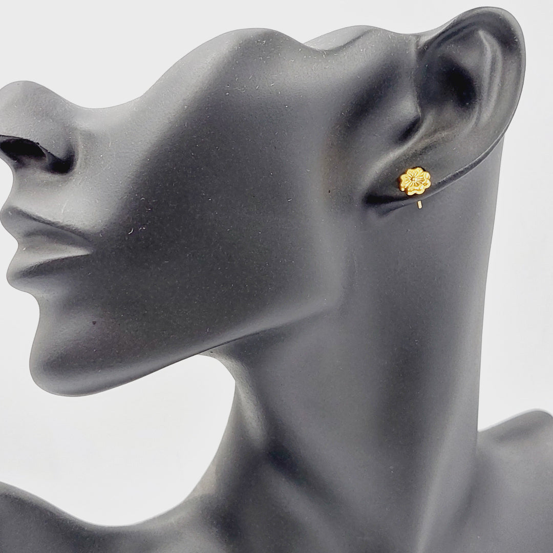 18K Gold Children's Screw Earrings by Saeed Jewelry - Image 2