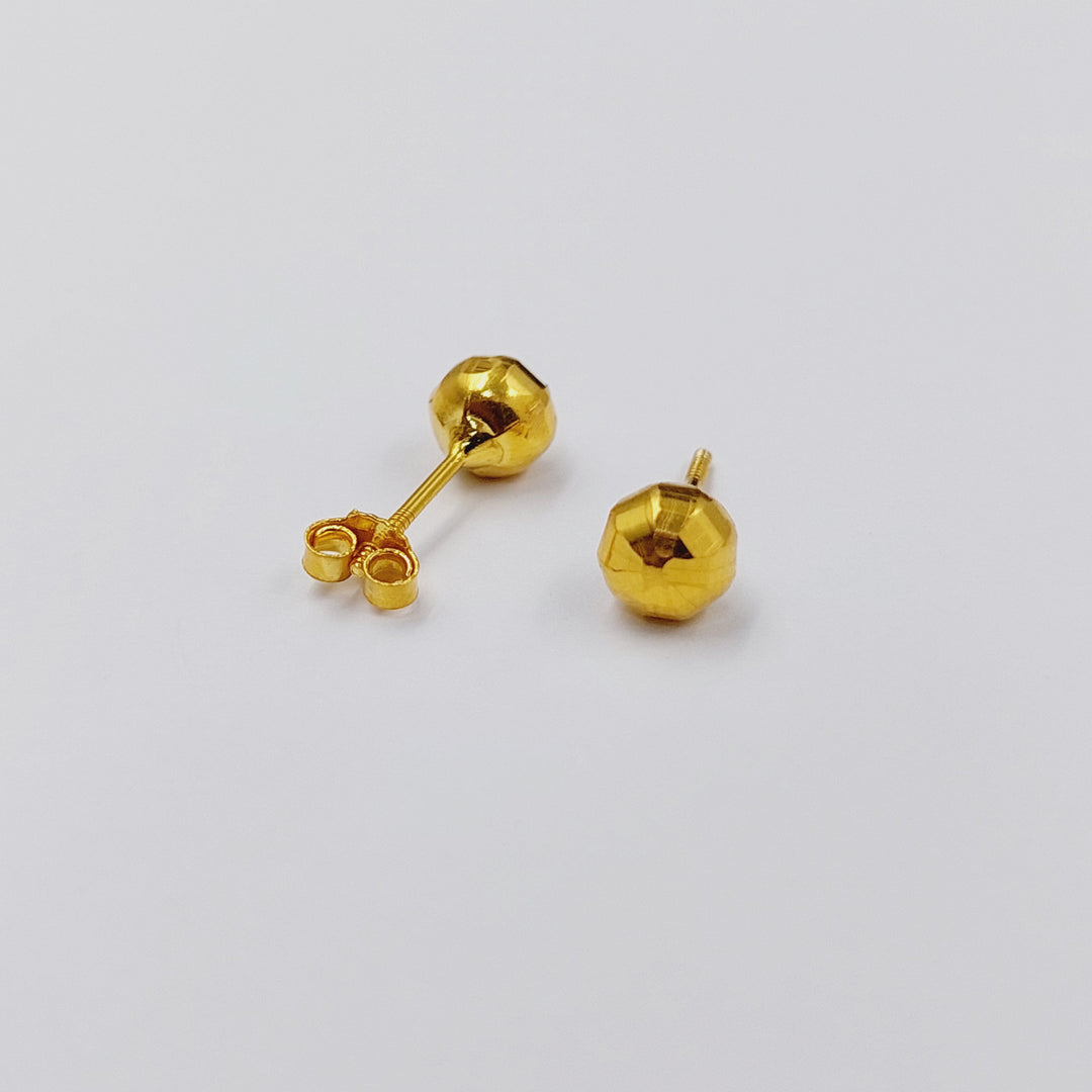 18K Gold Children's Screw Earrings by Saeed Jewelry - Image 4