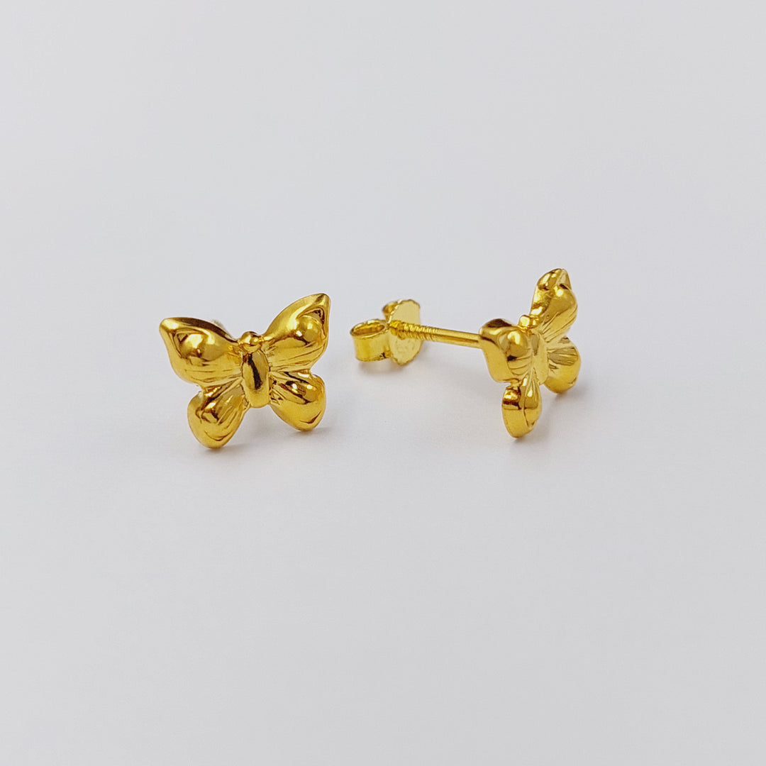 18K Gold Children's Screw Earrings by Saeed Jewelry - Image 4