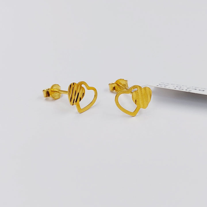 18K Gold Children's Screw Earrings by Saeed Jewelry - Image 4