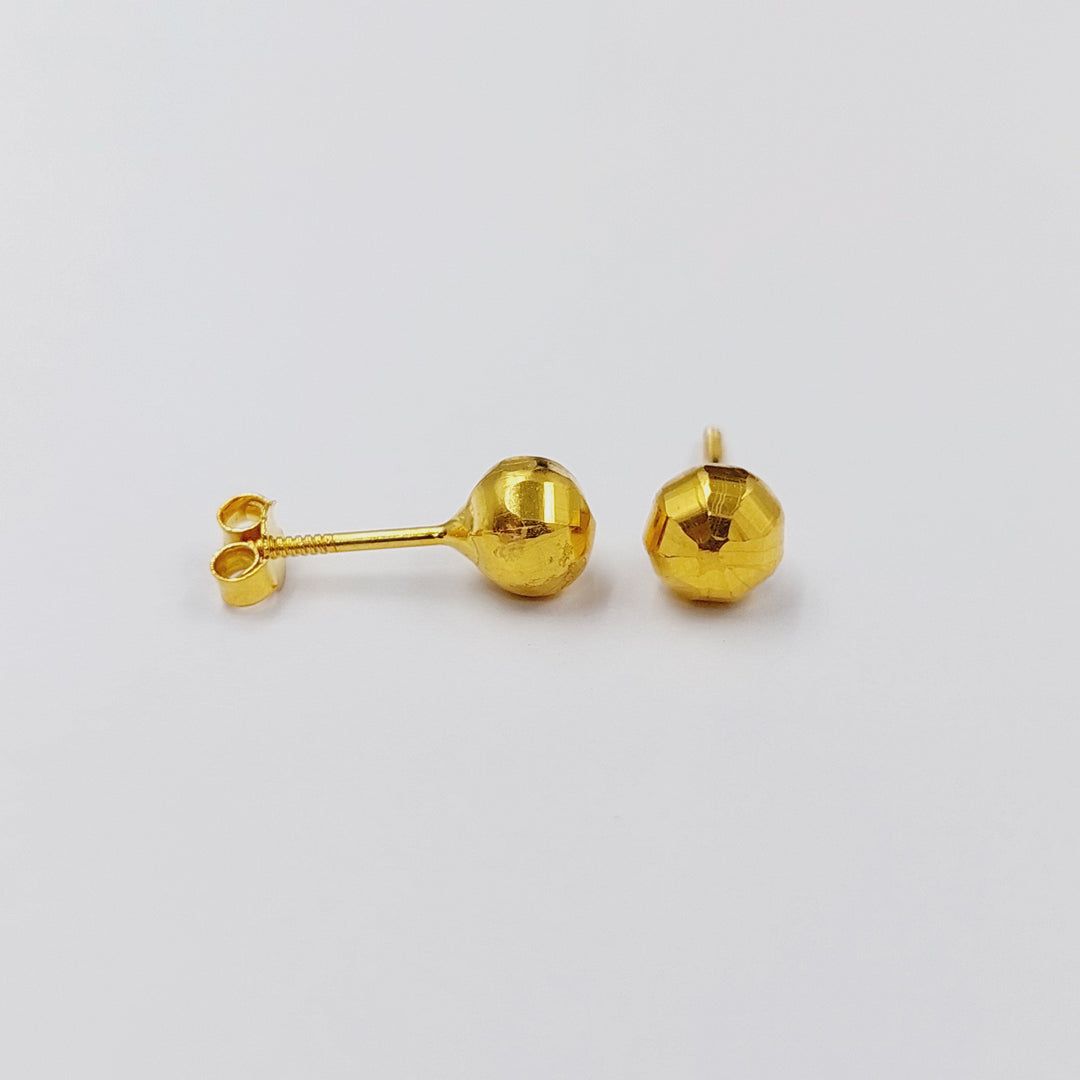 18K Gold Children's Screw Earrings by Saeed Jewelry - Image 1