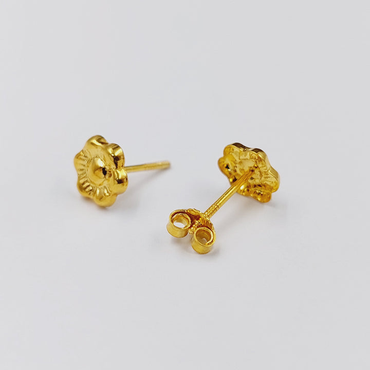 18K Gold Children's Screw Earrings by Saeed Jewelry - Image 1