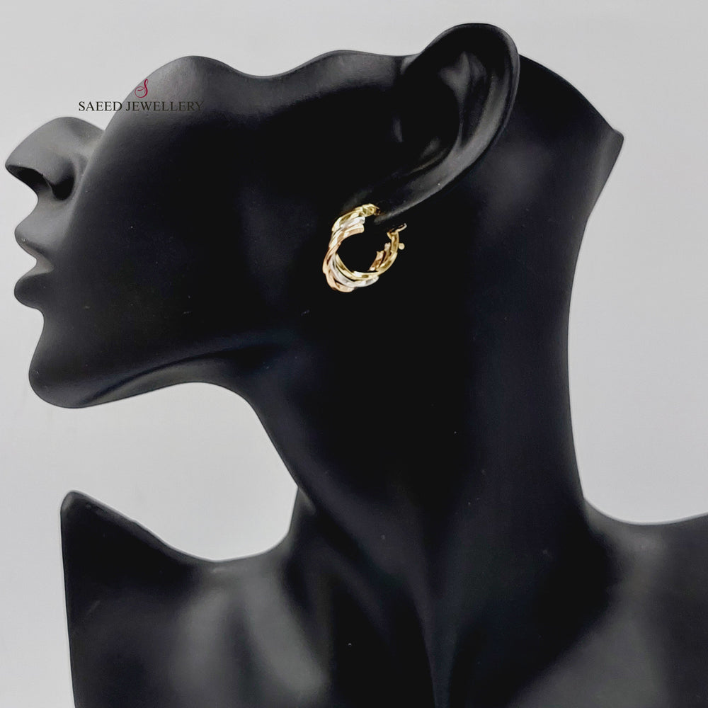 18K Gold Deluxe Hoop Earrings by Saeed Jewelry - Image 2