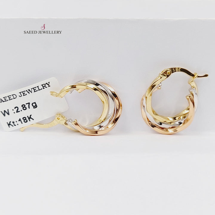 18K Gold Deluxe Hoop Earrings by Saeed Jewelry - Image 1