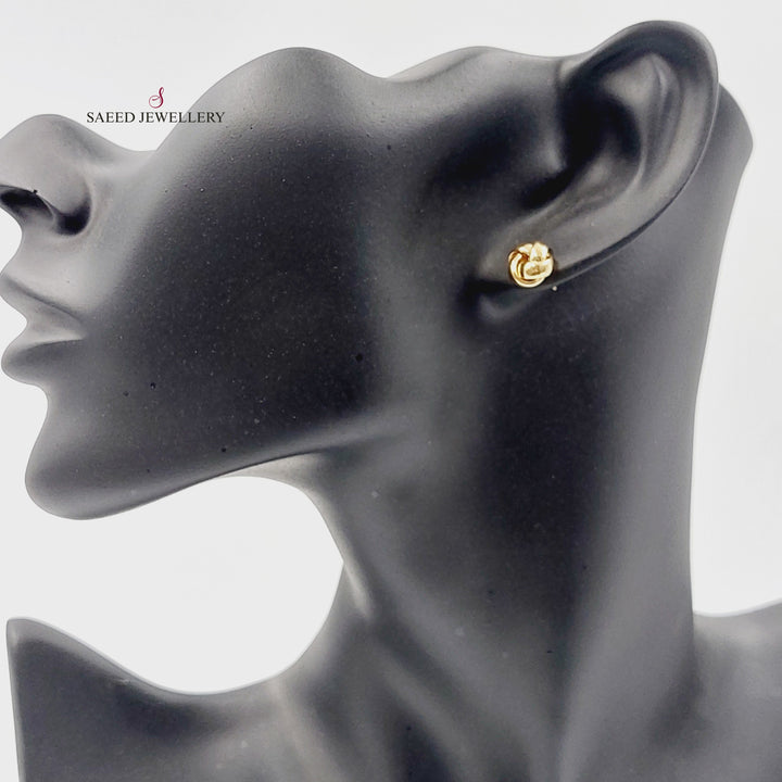 18K Gold Screw Earrings by Saeed Jewelry - Image 5