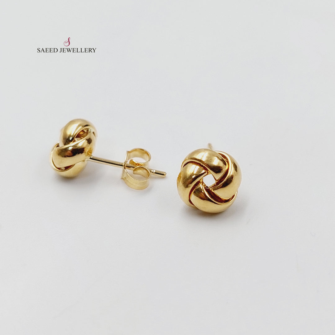 18K Gold Screw Earrings by Saeed Jewelry - Image 2