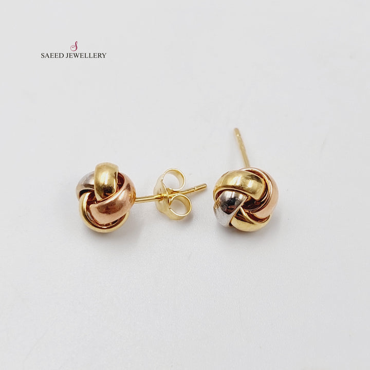 18K Gold Screw Earrings by Saeed Jewelry - Image 1