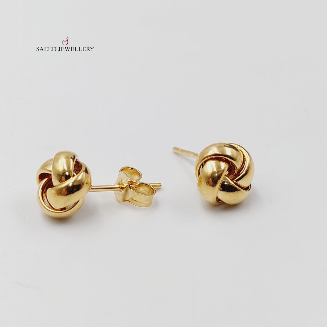 18K Gold Screw Earrings by Saeed Jewelry - Image 3