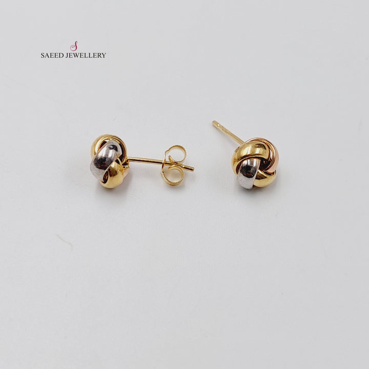 18K Gold Screw Earrings by Saeed Jewelry - Image 4