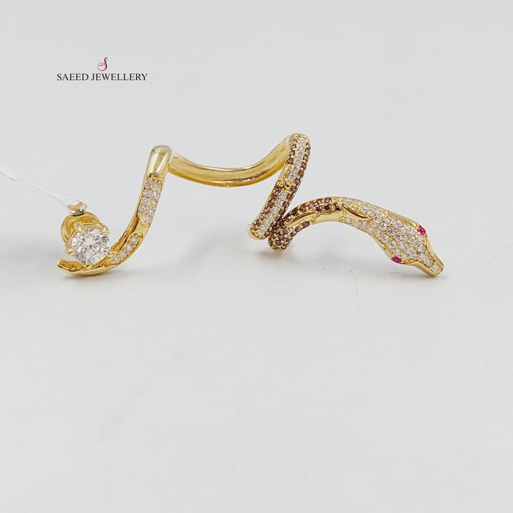 18K Gold Snake Screw Single Earring by Saeed Jewelry - Image 6