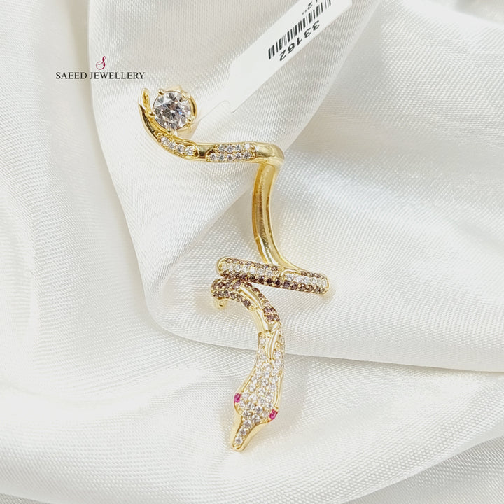 18K Gold Snake Screw Single Earring by Saeed Jewelry - Image 2