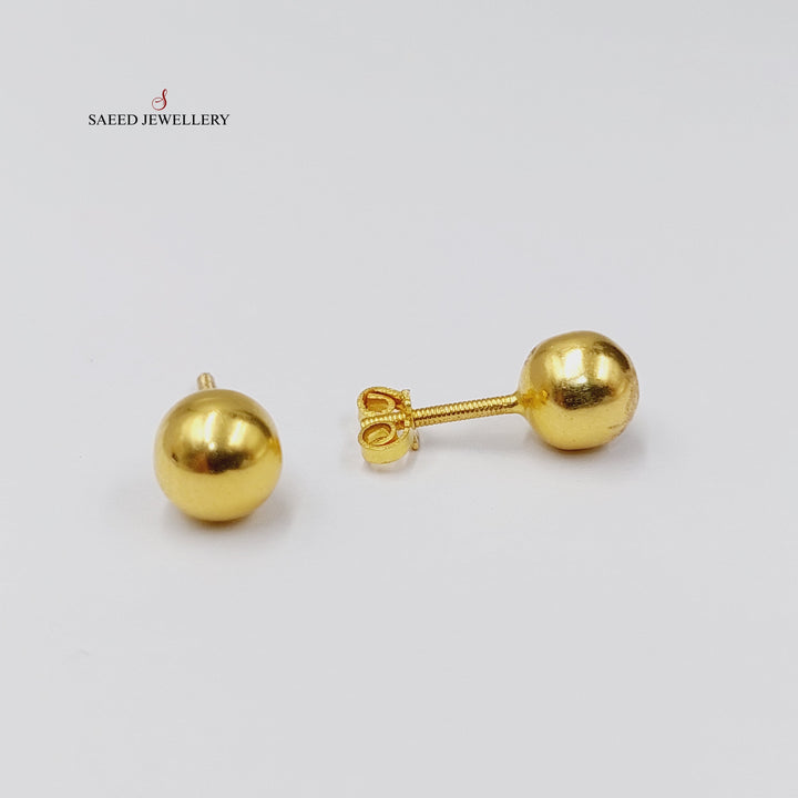 18K Gold Screw Earrings by Saeed Jewelry - Image 3