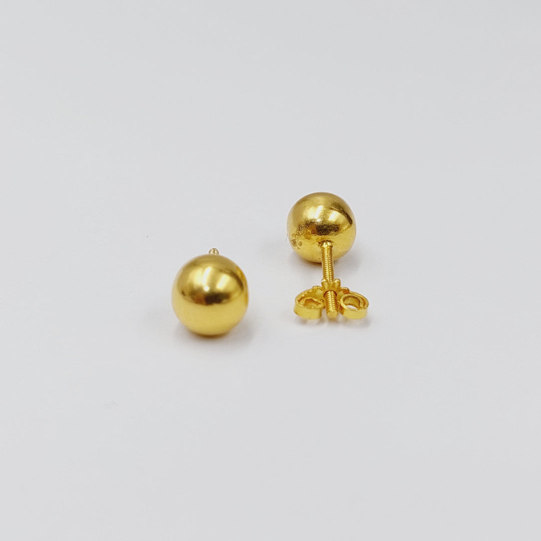 18K Gold Screw Earrings by Saeed Jewelry - Image 2