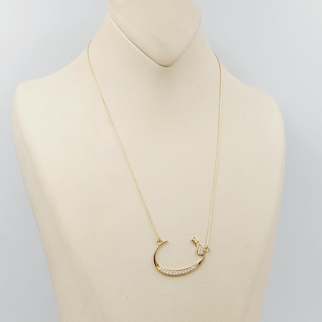 18K Gold Arabic Letter Necklace by Saeed Jewelry - Image 4