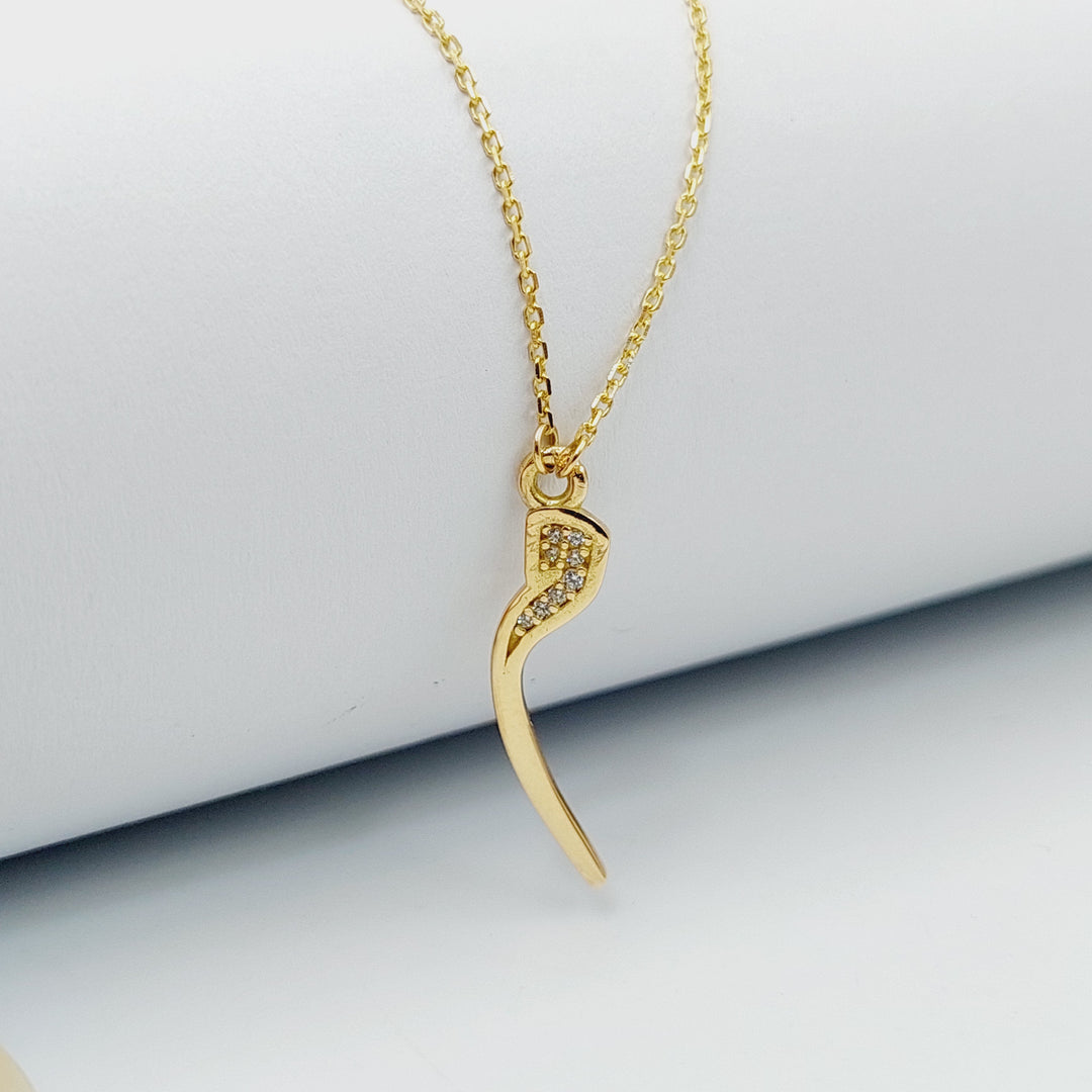 18K Gold Arabic Letter Necklace by Saeed Jewelry - Image 5