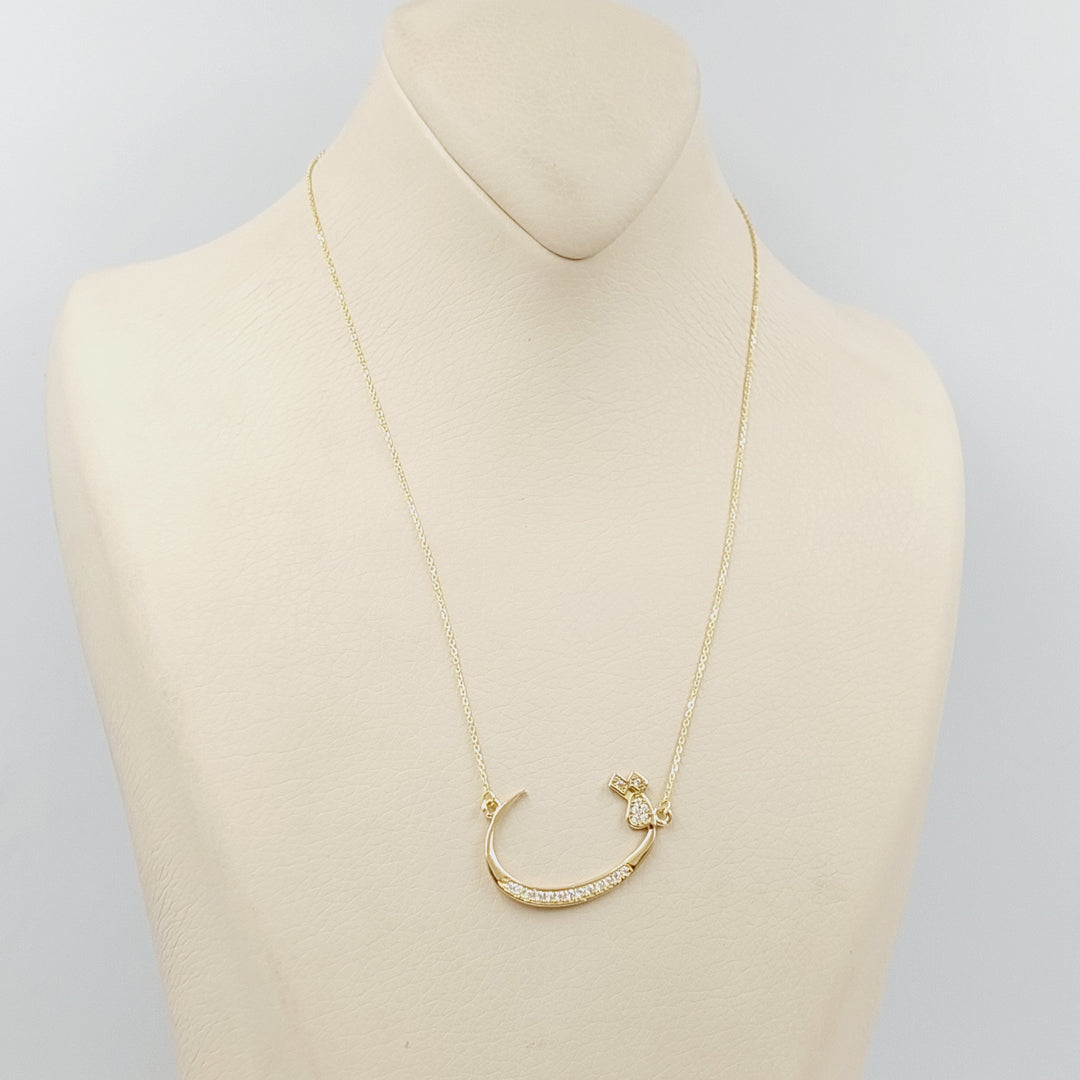 18K Gold Arabic Letter Necklace by Saeed Jewelry - Image 2