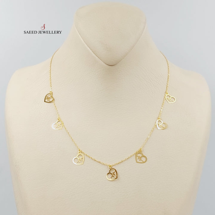 18K Gold Heart Dandash Necklace by Saeed Jewelry - Image 1