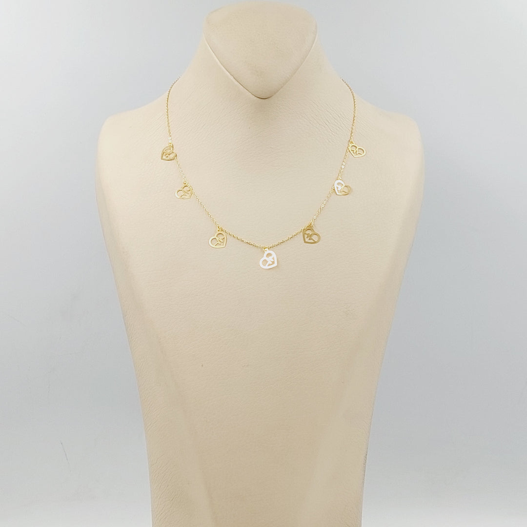 18K Gold Heart Dandash Necklace by Saeed Jewelry - Image 3