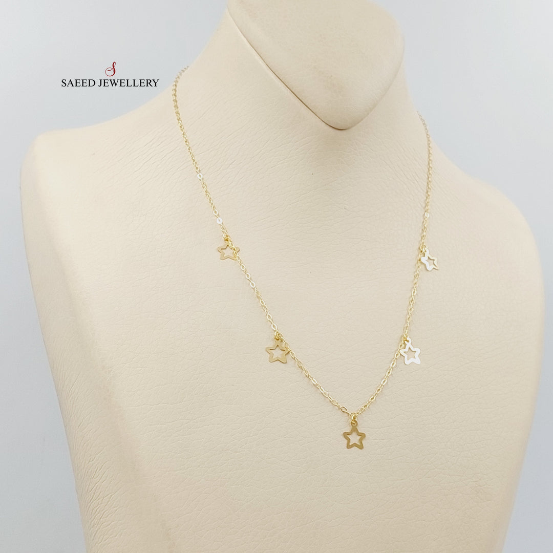 18K Gold Star Dandash Necklace by Saeed Jewelry - Image 4