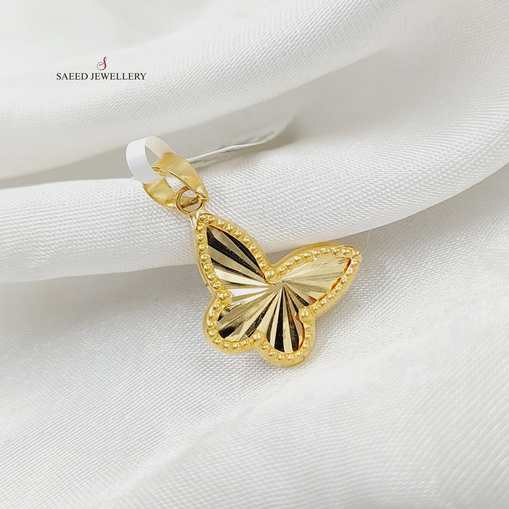 18K Gold Butterfly Pendant by Saeed Jewelry - Image 2