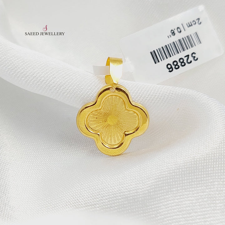 18K Gold Clover Pendant by Saeed Jewelry - Image 1