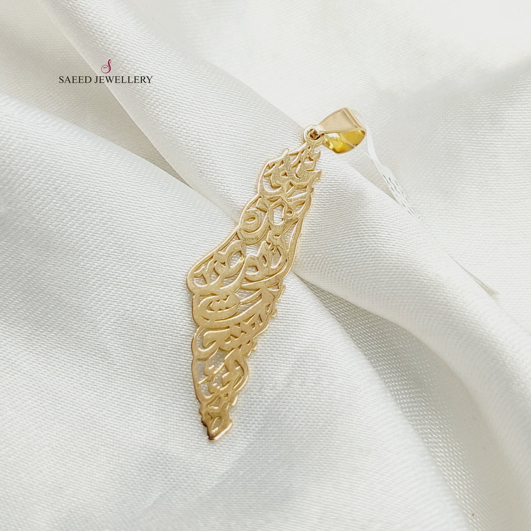 18K Gold Palestine Pendant by Saeed Jewelry - Image 1