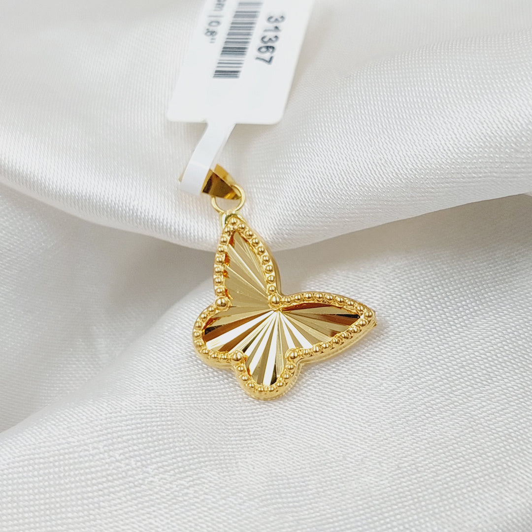 18K Gold Butterfly Pendant by Saeed Jewelry - Image 3