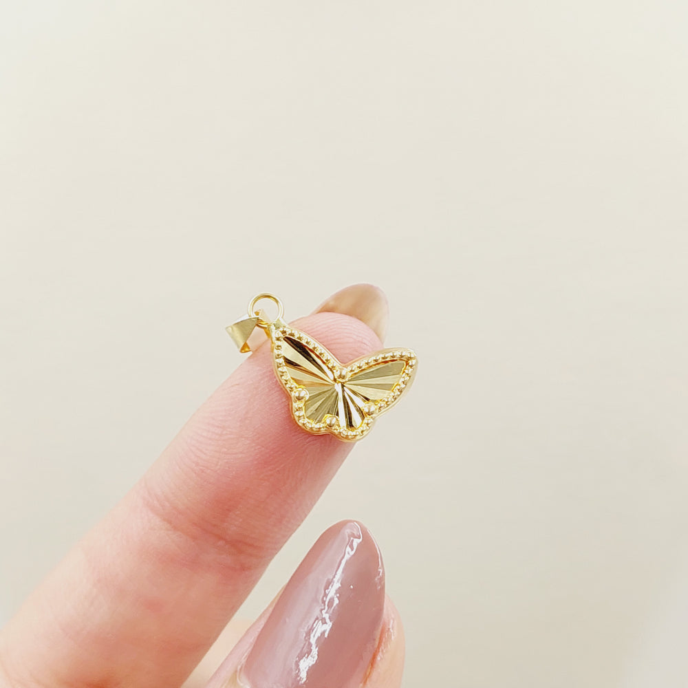 18K Gold Butterfly Pendant by Saeed Jewelry - Image 2