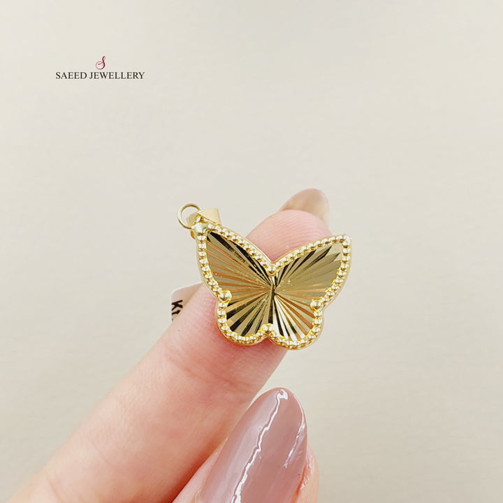 18K Gold Butterfly Pendant by Saeed Jewelry - Image 2