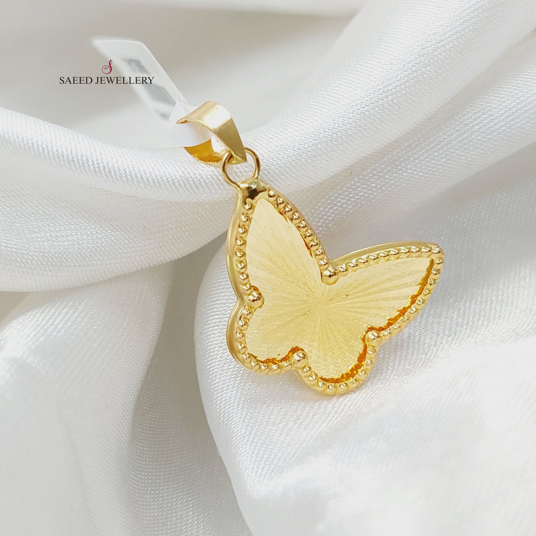 18K Gold Butterfly Pendant by Saeed Jewelry - Image 3