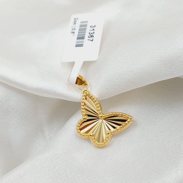 18K Gold Butterfly Pendant by Saeed Jewelry - Image 4