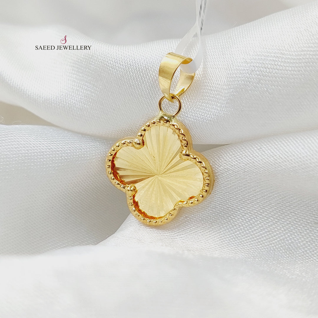 18K Gold Clover Pendant by Saeed Jewelry - Image 1