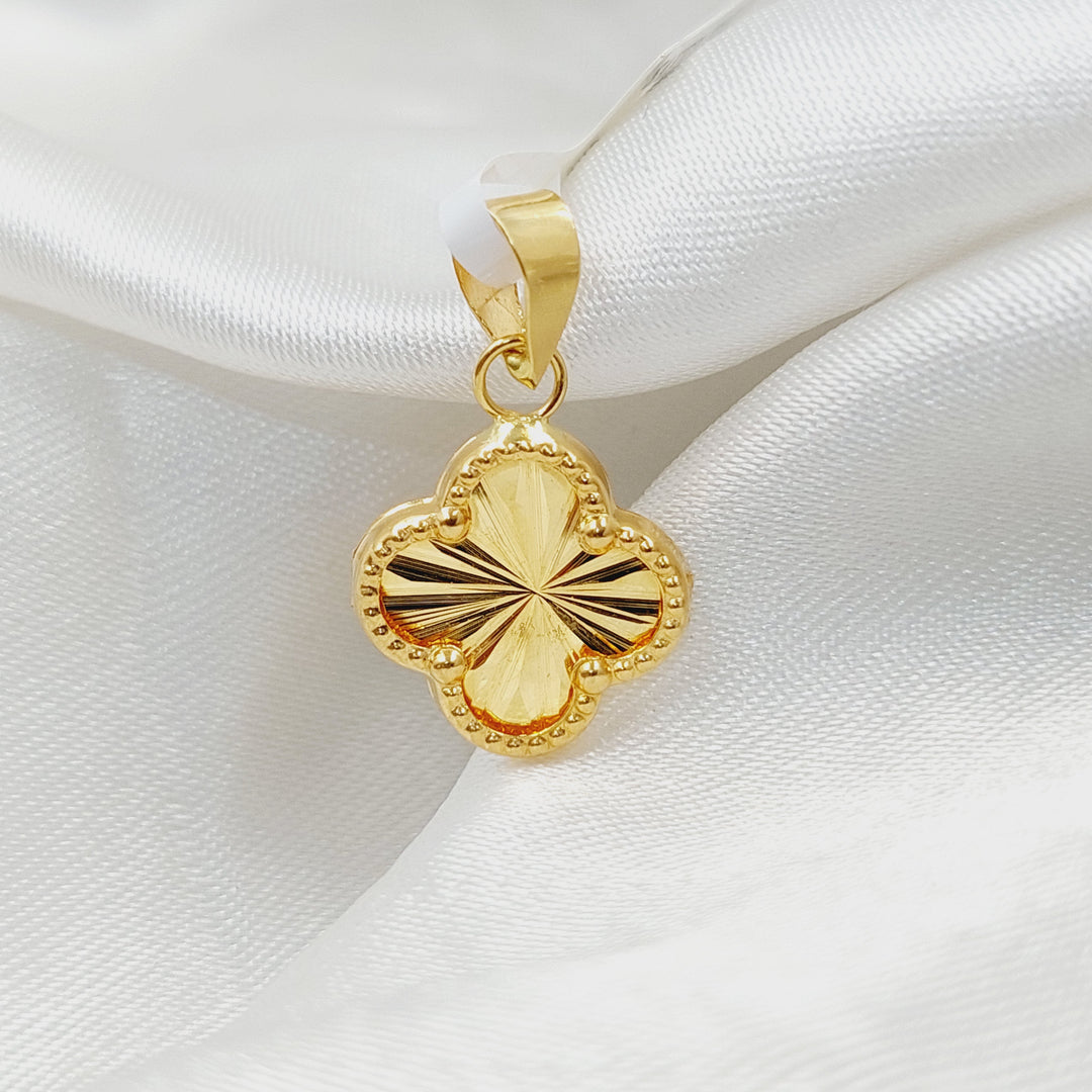 18K Gold Clover Pendant by Saeed Jewelry - Image 4