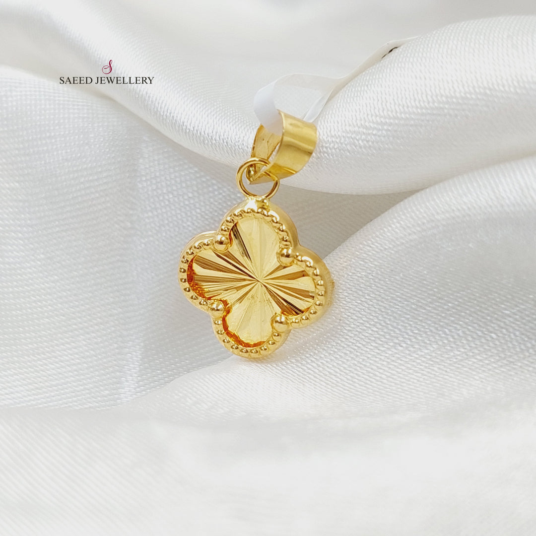 18K Gold Clover Pendant by Saeed Jewelry - Image 1