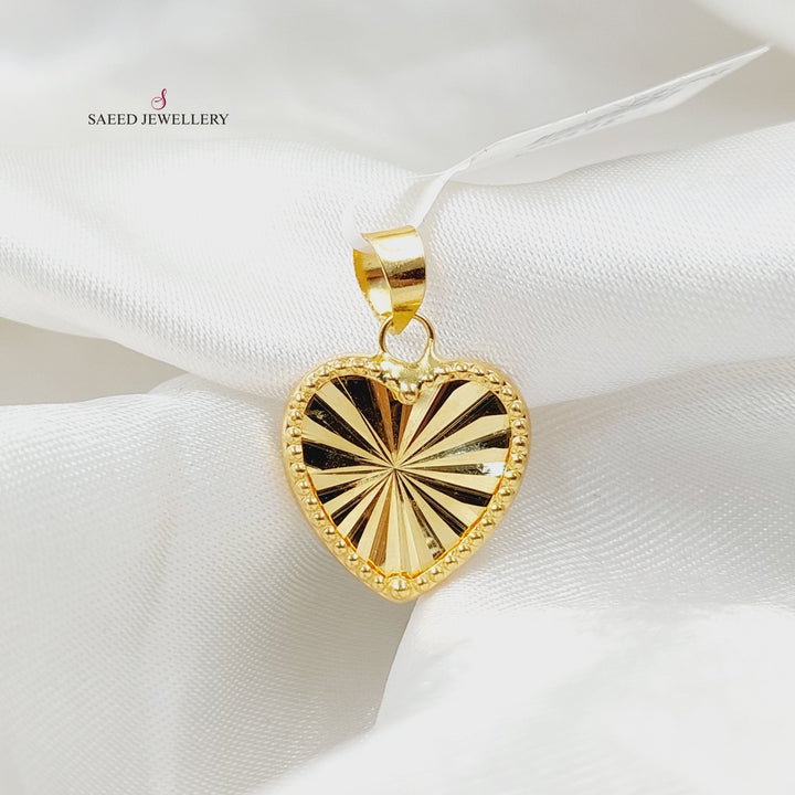 18K Gold Heart Pendant by Saeed Jewelry - Image 3