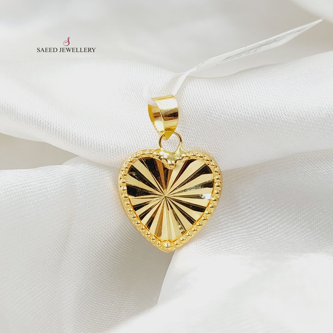 18K Gold Heart Pendant by Saeed Jewelry - Image 2