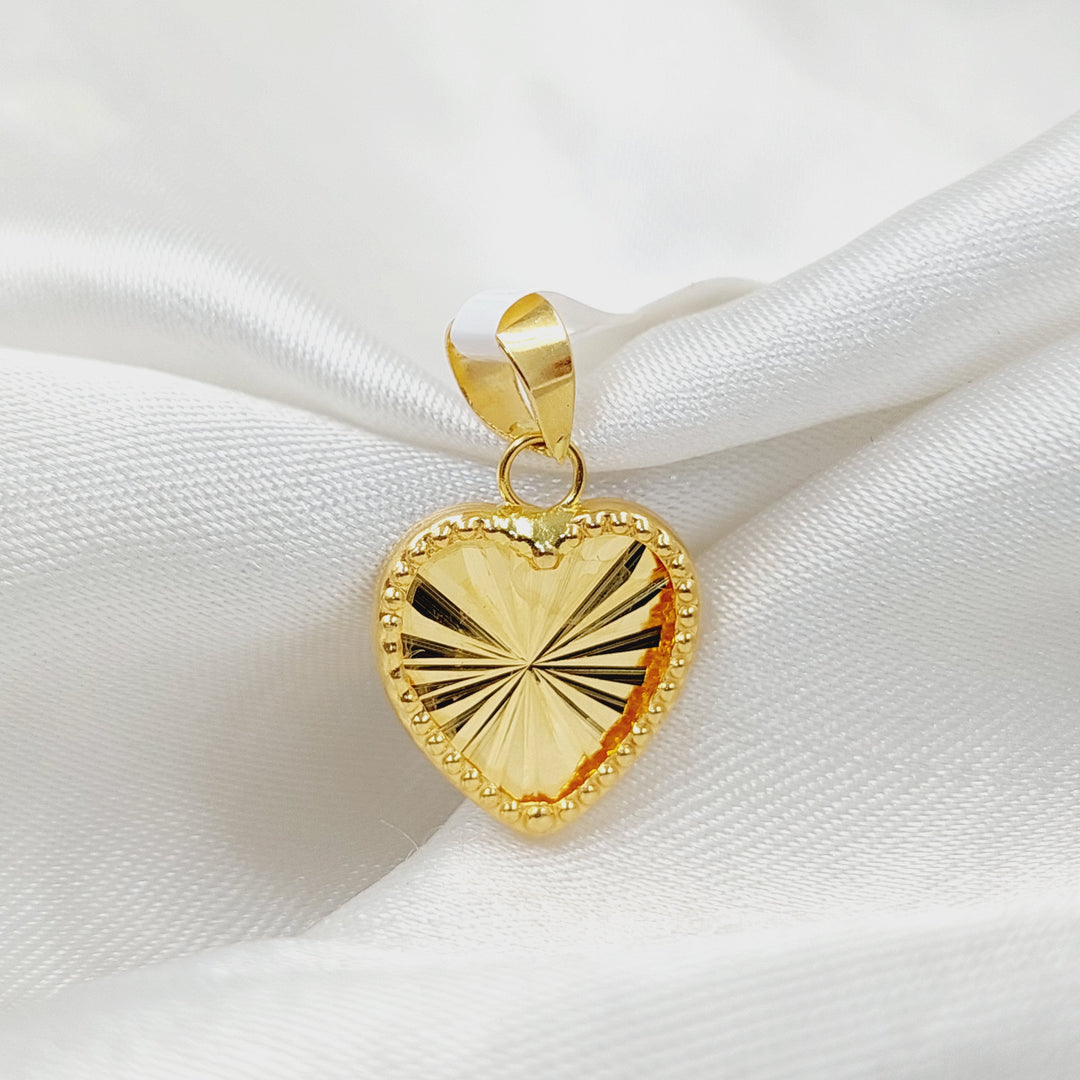 18K Gold Heart Pendant by Saeed Jewelry - Image 4