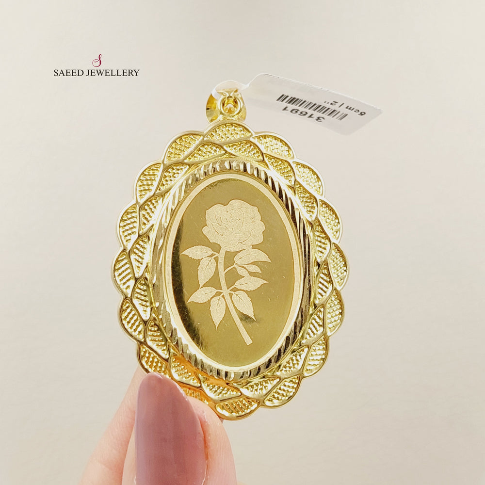 18K Gold Ounce Pendant by Saeed Jewelry - Image 2