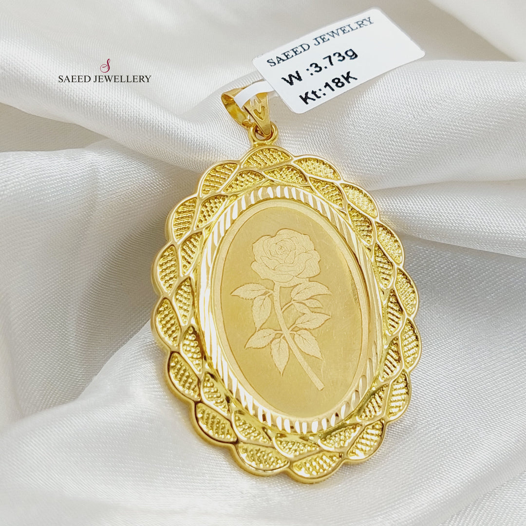 18K Gold Ounce Pendant by Saeed Jewelry - Image 4