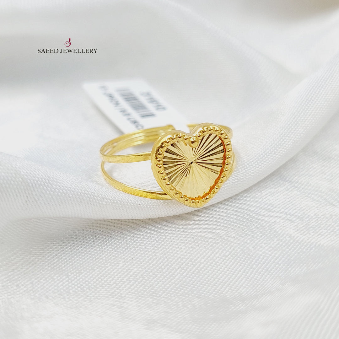 18K Gold Heart Ring by Saeed Jewelry - Image 3